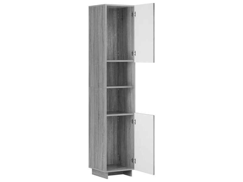 Meuble de rangement salle de bain sonoma gris 36.5x38x180 cm - Conforama C