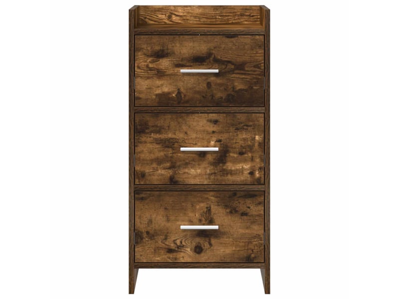  Buffet - bahut - meuble de rangement chêne fumé 40 x 36 x 80 cm bois d'ingénierie  - Conforama E
