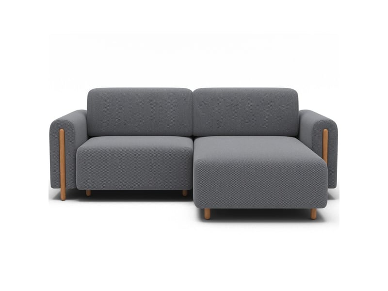  Canapé d'angle convertible arvessa gris foncé nid d'abeille – angle droit  - Conforama A