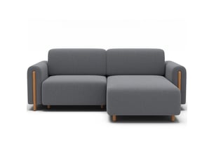 Canapé d'angle convertible arvessa gris foncé nid d'abeille – angle droit