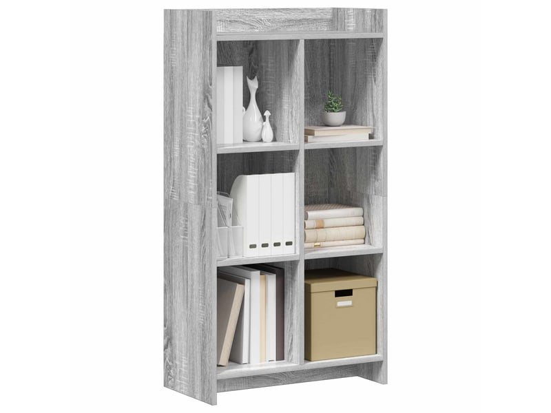  Bibliothèque, meuble de rangement salon sonoma gris 59 x 30 x 111 cm bois d'ingénierie  - Conforama C