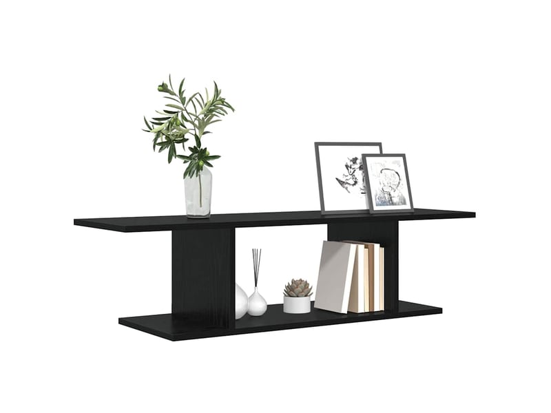  Ensemble meuble tv - banc tv - meuble de rangement 103 x 30 x 26,5 cm noir bois d'ingénierie  - Conforama C