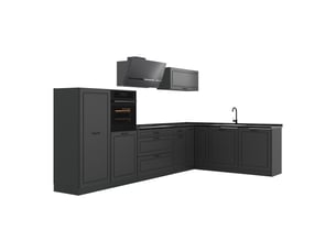 Vicco cuisine en angle, anthracite campagneanthracite, 347 x cm plan de travail anthracite