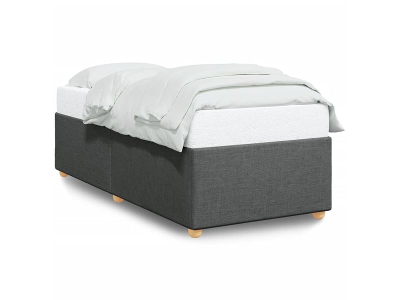  Lit simple- lit adulte -  cadre de lit sans matelas gris foncé 100x200 cm tissu  - Conforama A