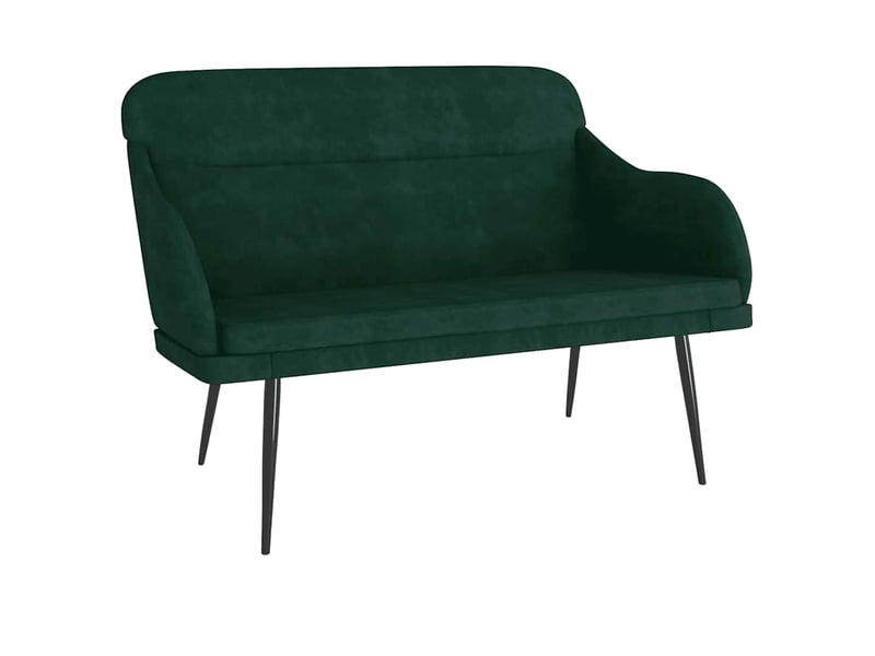  Banc chambre, banc de lit vert foncé 110x76x80 cm velours  - Conforama A