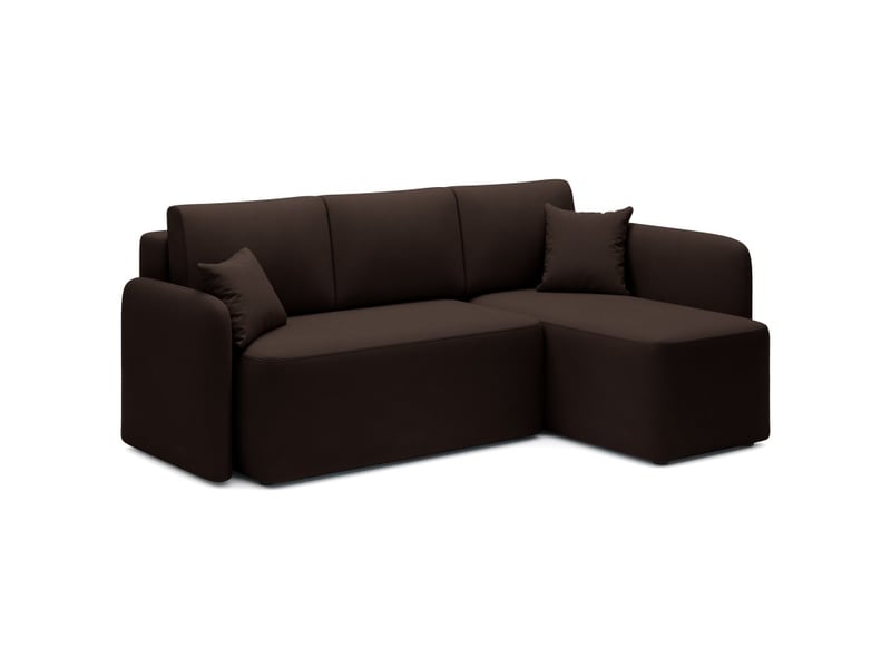 Canapé d'angle collection hedson coloris marron - Conforama C