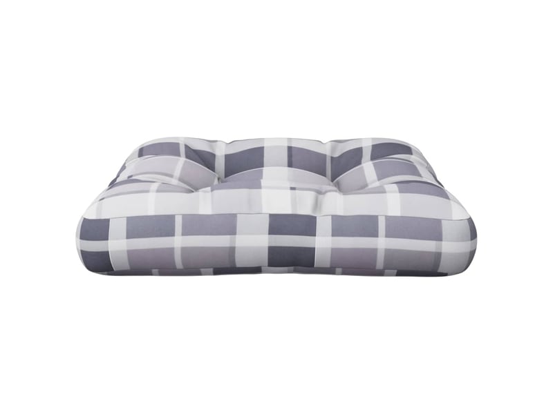  Coussin de palette, coussin de chaise, coussin de canapé carreaux gris 58x58x10 cm tissu cf55328  - Conforama E