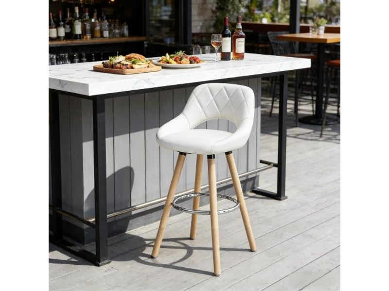  Chaise de bar confortable avec dossier – multifonction cuisines, bars et bijouteries – 1 chaise incluse  - Conforama B