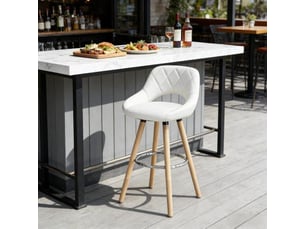 Chaise de bar confortable avec dossier – multifonction cuisines, bars et bijouteries – 1 chaise incluse