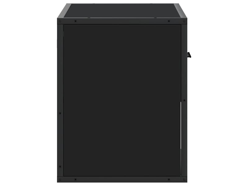  Meuble tv - banc tv - meuble de rangement noir 60x31x39,5 cm bois d'ingénierie et métal  - Conforama E