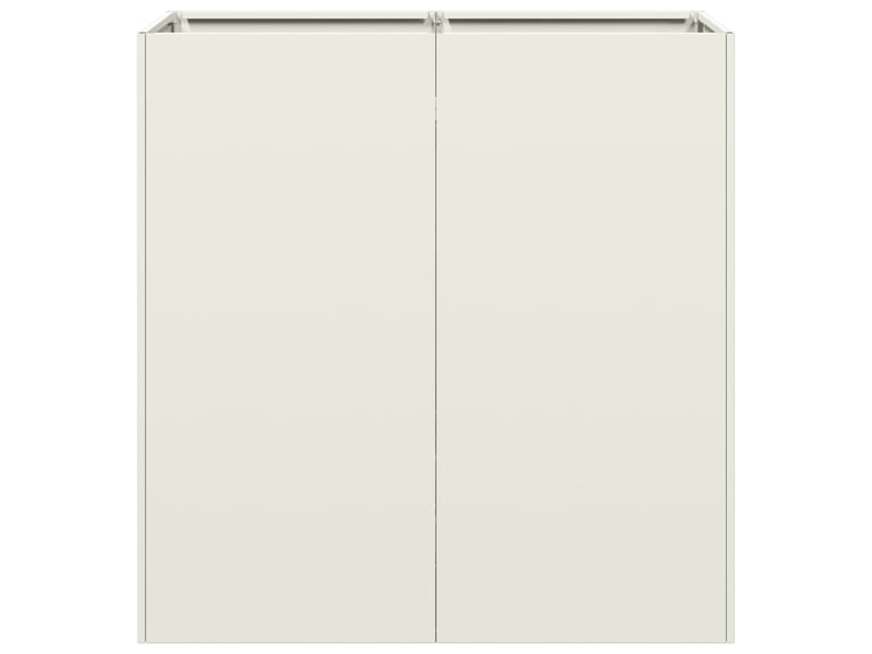  Jardinière - bac à fleurs blanc 80x40x80 cm acier laminé à froid  - Conforama D