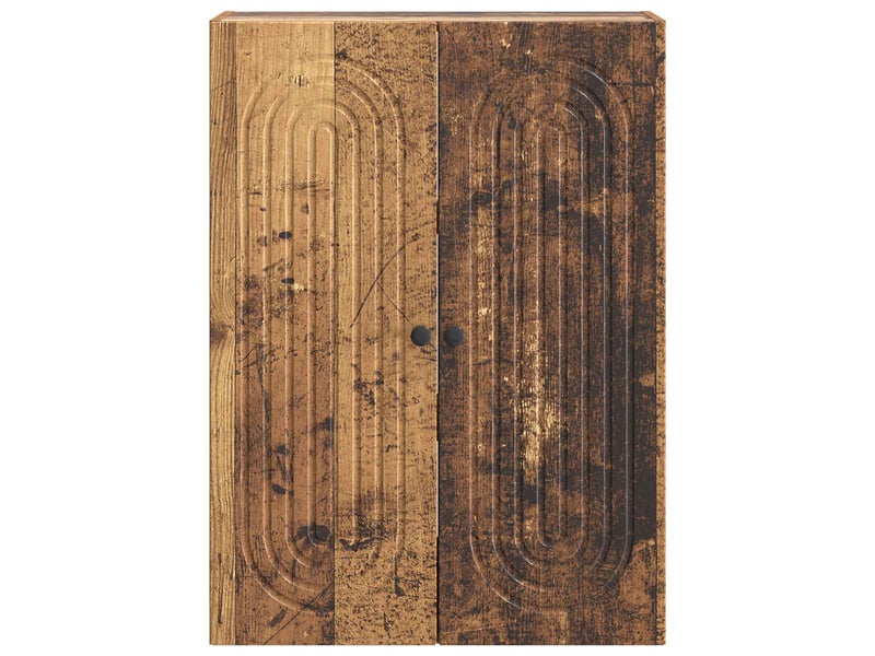  Armoire murale salon bois ancien 66x34,5x90cm bois d'ingénierie shl2528  - Conforama D