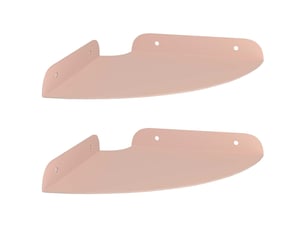 Lot de 2 étagères flottantes d'angle, étagères murales rose 18 x 18 x 2 cm cf41652