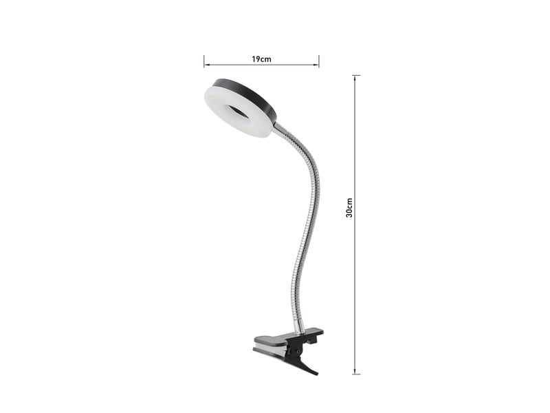  Lampe de bureau Métal 40 cm noir  - Conforama I
