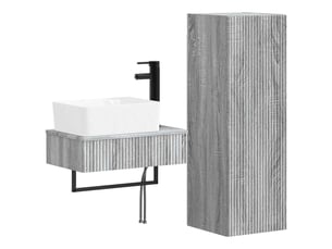 Ensemble de mobilier de salle de bain 2 pcs sonoma gris shl9577