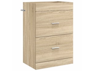 Meuble sous lavabo de salle de bain, commode chêne sonoma shl1017