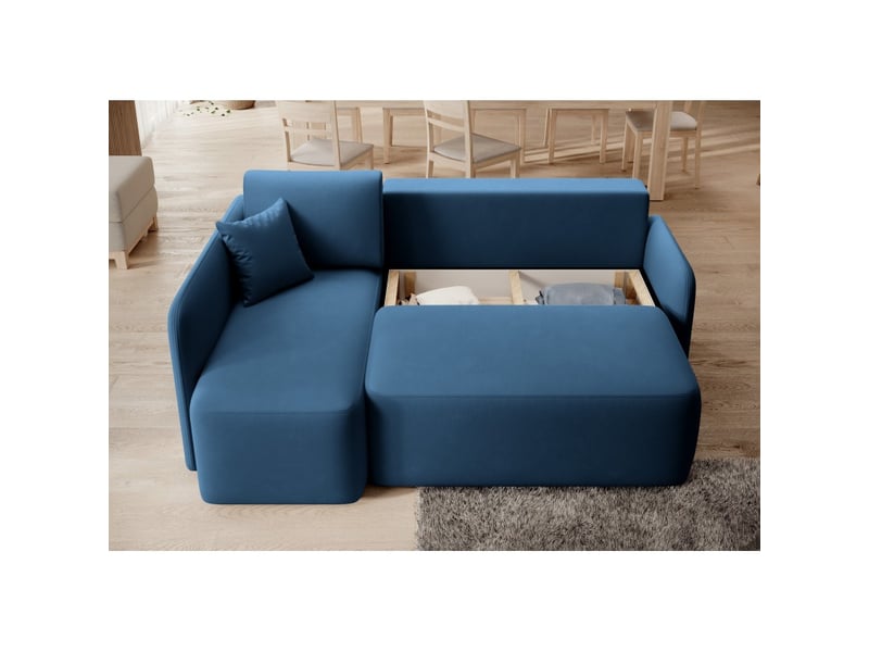  Canapé d'angle collection hedson coloris bleu marine  - Conforama B