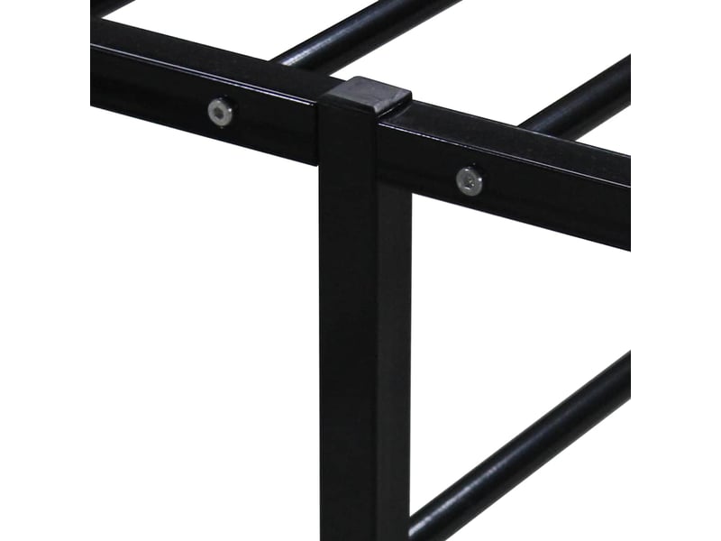  Lit simple- lit adulte -  cadre de lit sans matelas noir métal 100x200 cm  - Conforama D
