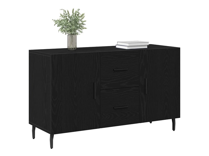  Buffet - bahut - meuble de rangement chêne noir 100 x 36 x 60 cm bois d'ingénierie  - Conforama C