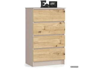Commode 4 tiroir(s)    AKORD Commode K60 coloris beige largeur 40 cm