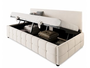 Lit coffre 90x200 cm    coloris beige