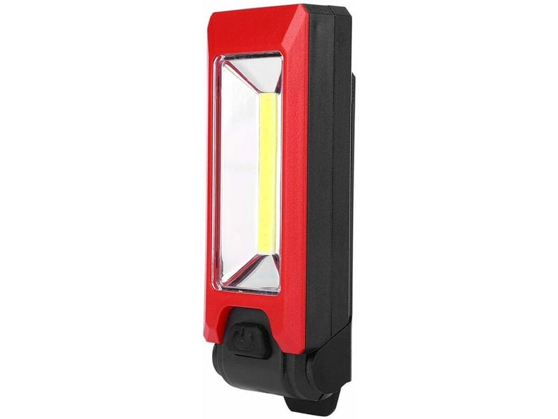  3w cob led lampe de travail lampe de poche torche poche crochet magnétique lampe suspendue pour camping en plein air randonnée rouge  - Conforama B
