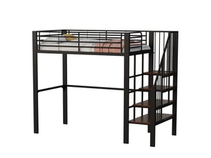Lit mezzanine 90x200 cm <strong>MODENUIT </strong>  <strong></strong> coloris noir