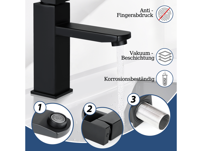 Nettlife robinet de salle de bain noir pour lavabo  - Conforama B