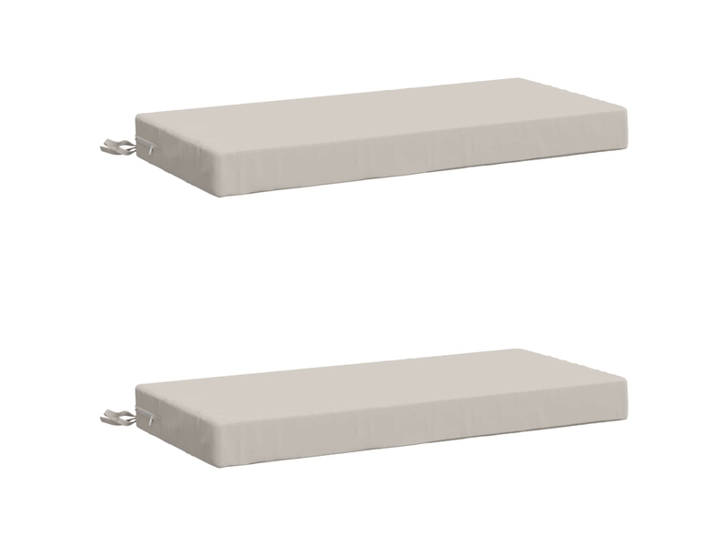 Lot de 2 coussins de banc, coussins d'assise soest 100 % polyester blanc cf57033 - Conforama A