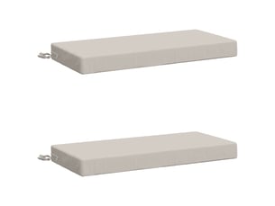Lot de 2 coussins de banc, coussins d'assise soest 100 % polyester blanc cf57033