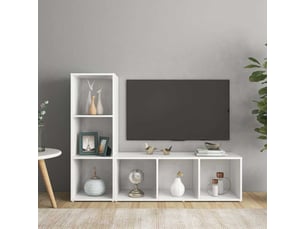 Meuble tv coloris blanc  <strong></strong>  <strong></strong>