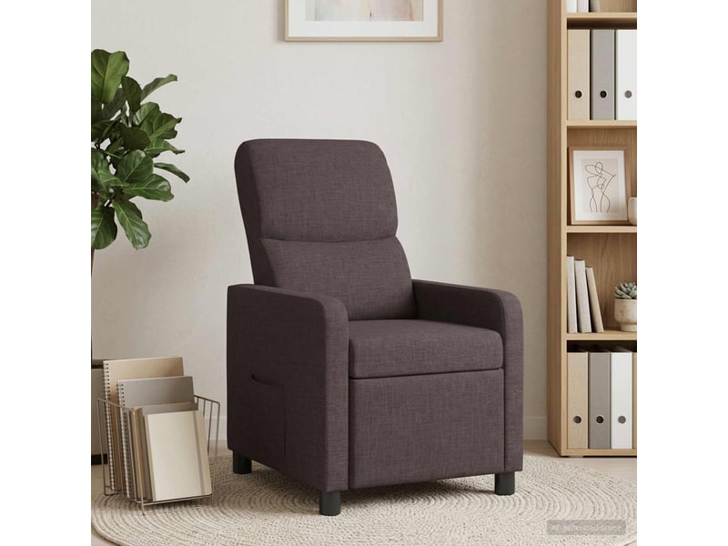  Vidaxl fauteuil inclinable marron foncé polyester  - Conforama B
