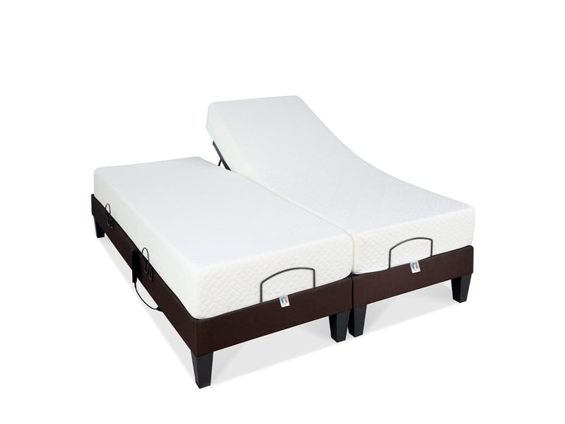  Ensemble matelas mémoire de forme absolu avec sommier mondor 2x90x200 cm 4BP.AB.AS.DUO.0920 - Conforama C