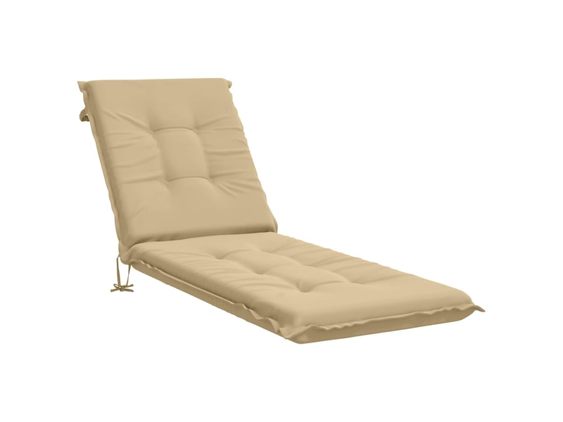 Coussin de transat, coussin pour bain de soleil gemert 100 % polyester beige 190 x 60 x 9 cm cf56107 - Conforama A