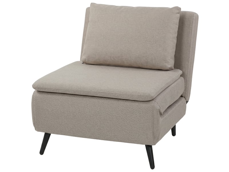 Fauteuil convertible 1 place, fauteuil-lit clic-clac 3 en 1, 75x88x78cm, marron clair - Conforama A