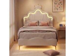Lit simple 90x190 cm Lonelyo coloris blanc