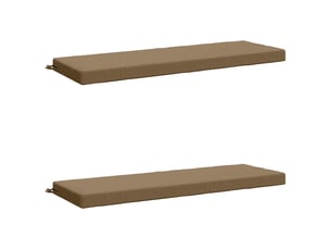 Lot de 2 coussins de banc, coussins d'assise soest 100 % polyester taupe cf56843