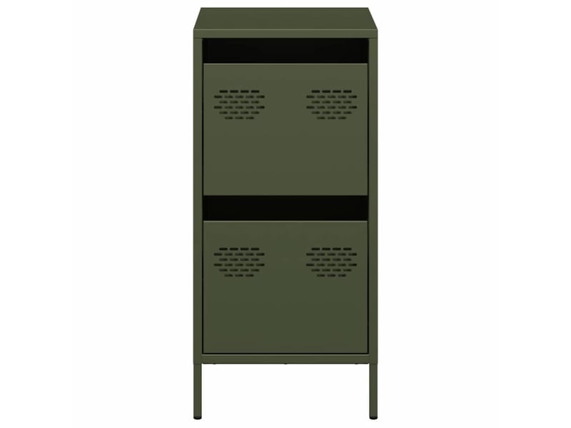  Buffet - bahut - meuble de rangement vert olive 35x39x73,5 cm acier laminé à froid  - Conforama E