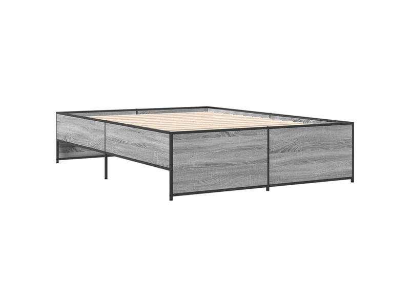  Lit double- lit adulte -  cadre de lit sans matelas sonoma gris 120x190 cm  - Conforama B