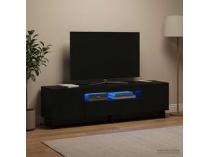Meuble tv coloris noir 1 cm <strong></strong> <strong></strong>