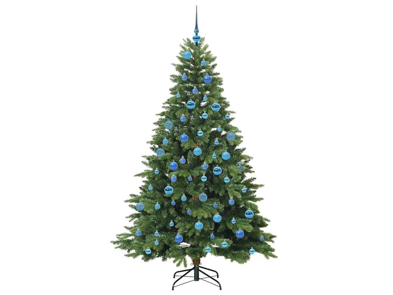  Sapin de noël artificiel, arbre de noël avec 300 led vert 180 cm pe et pvc shl9053  - Conforama D