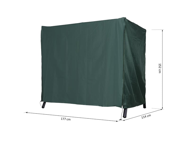  Housse de protection pour balancelle de jardin 177 x 114 x 152 cm, tissu oxford 600d imperméable, résistant aux uv, avec fermeture éclair et cordons,  - Conforama B