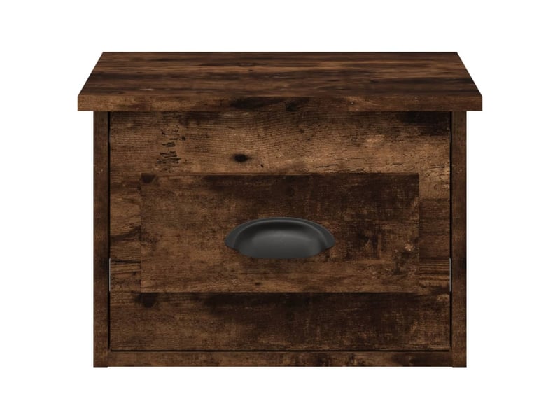  Table de chevet - cabinet de chevet - table de nuit murale chêne fumé 41,5x36x28 cm  - Conforama E