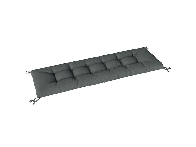  Coussin bain de soleil chaise longue en mousse à mémoire avec sangles, protection uv50+, 198x65x13cm, gris foncé  - Conforama A