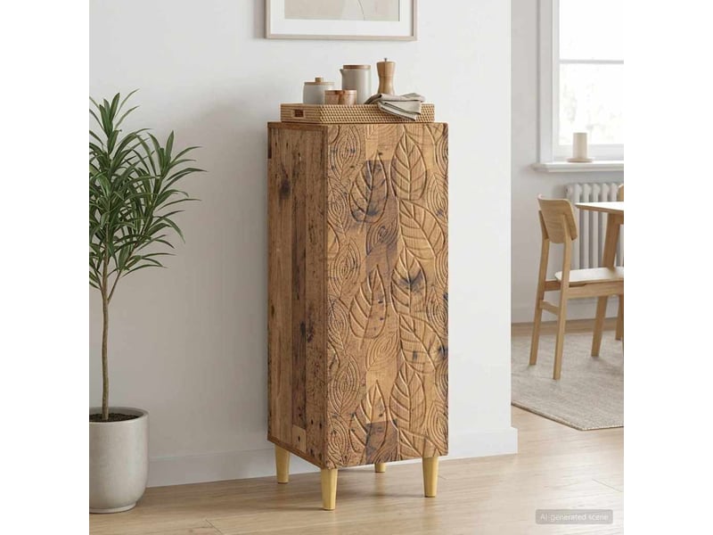  Buffet - bahut - meuble de rangement bois ancien 33 x 34,5 x 90 cm bois d'ingénierie  - Conforama C
