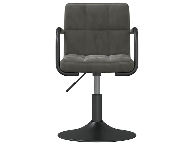  Tabouret de bar, chaise de bar gris foncé velours shl58701  - Conforama C