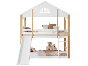 Lit superposé 90x200 cm <strong>WISHDOR</strong>  <strong></strong> coloris blanc