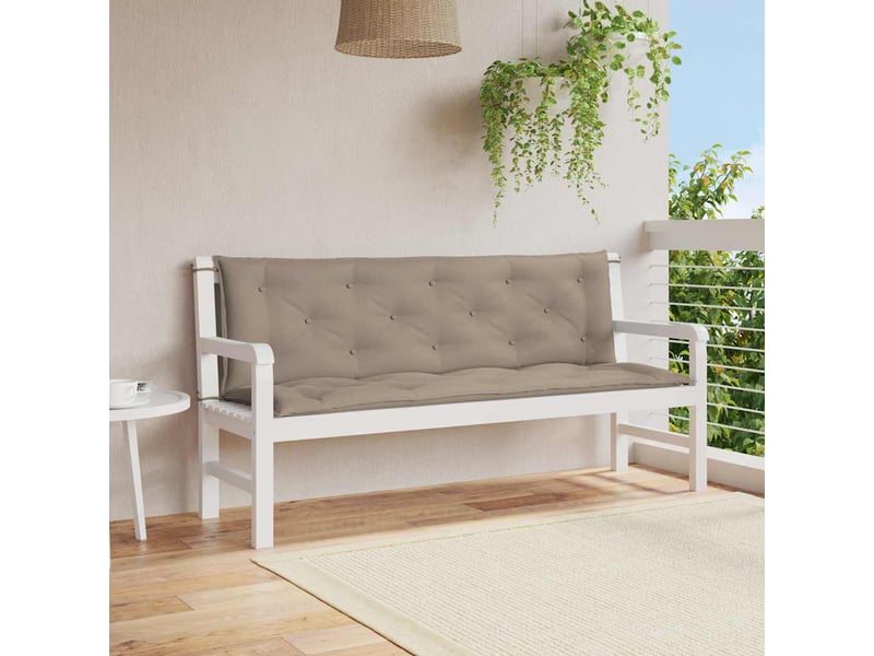  Coussin de banc de jardin, coussin d'assise taupe 150x(50+50)x7 cm tissu oxford cf52832  - Conforama B