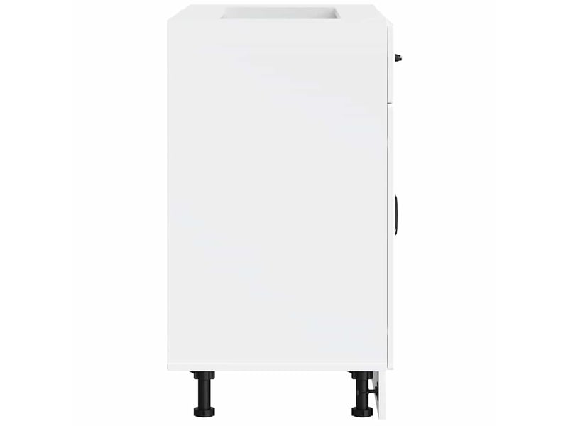  Meuble de rangement, armoire de cuisine lucca blanc brillant bois ingénierie shl7529  - Conforama E