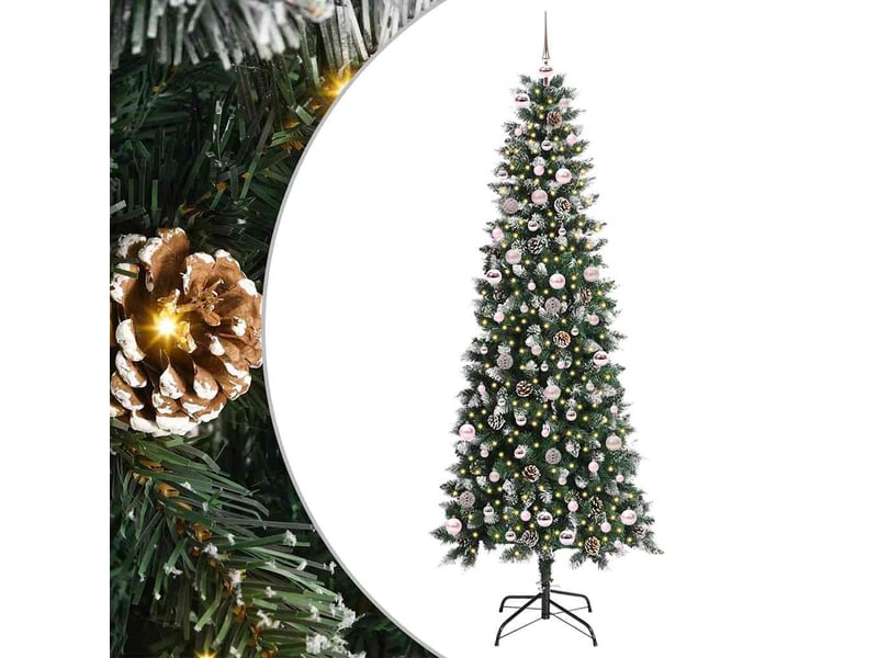  Sapin de noël - arbre de noël artificiel vert 240 cm pvc, plastique et acier  - Conforama A